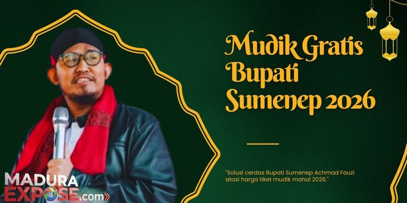 Bupati Sumenep Achmad Fauzi Wongsojudo saat meresmikan program Mudik Gratis 2026 untuk warga perantau.