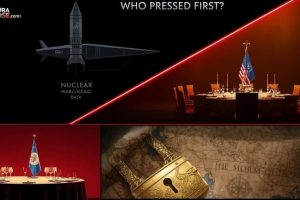 Ilustrasi pertemuan aliansi strategis BRICS antara Rusia, China, dan Iran dalam menghadapi hegemoni ekonomi Barat.