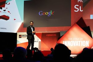 Foto resmi CEO Alphabet Sundar Pichai yang dikontrak US$692 Juta atau Rp11,7 Triliun tahun 2026.
